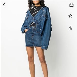 Balenciaga upside down demin jacket